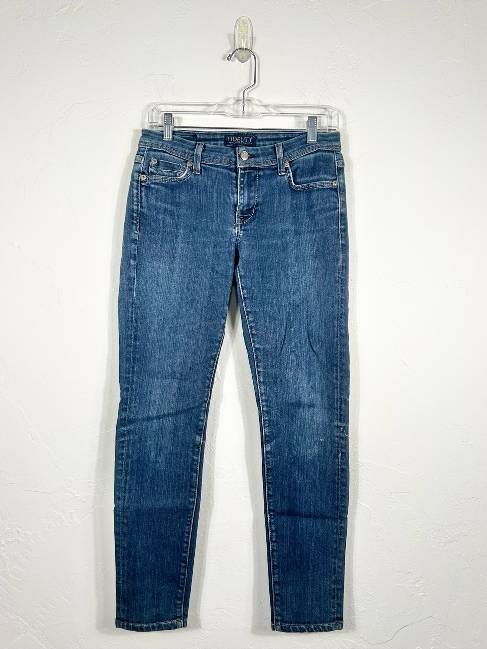 Fidelity Denim Skinny Jeans Size 28 Medium Dark Wash Stretch Made in USA